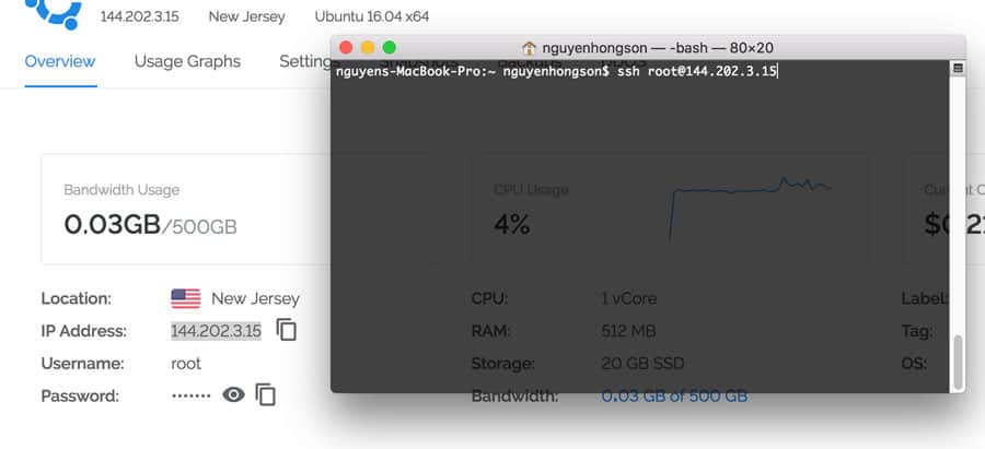 Cách đăng nhập VPS bằng SSH trên MAC OS 2
