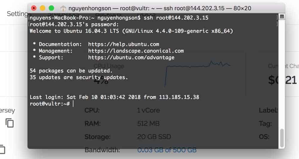 Cách đăng nhập VPS bằng SSH trên MAC OS 4