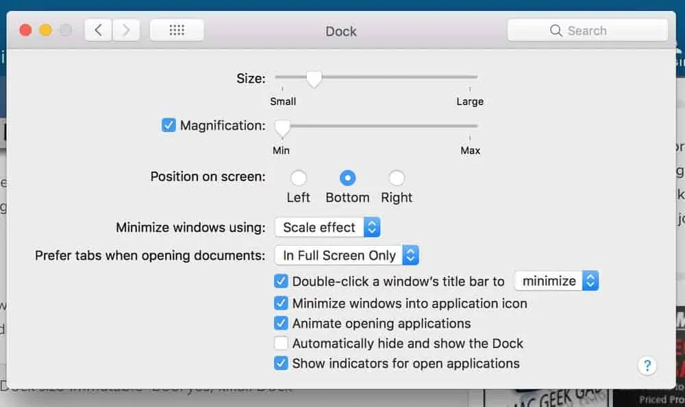 Chức năng của dock trên Mac OS