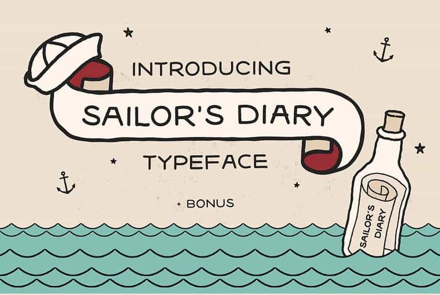 Sailors Diary Tattoo Style Font