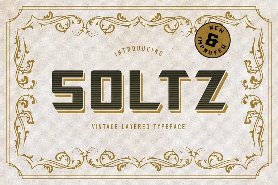 Soltz Vintage Layered Typeface
