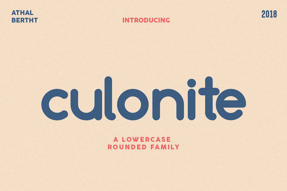 Culonite Lowercase rounded family