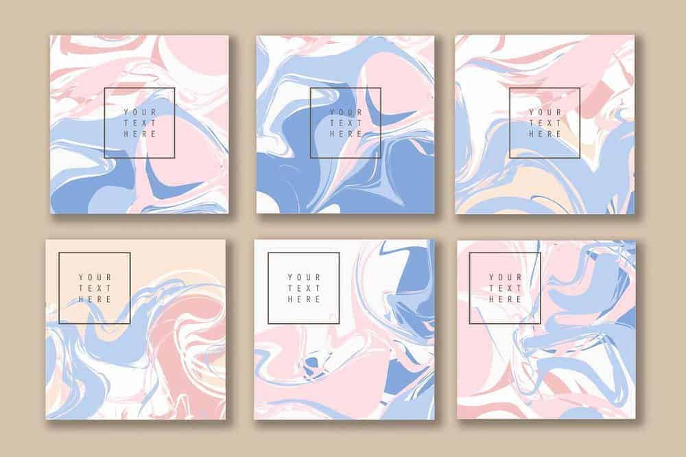 Set of Marble texture cards