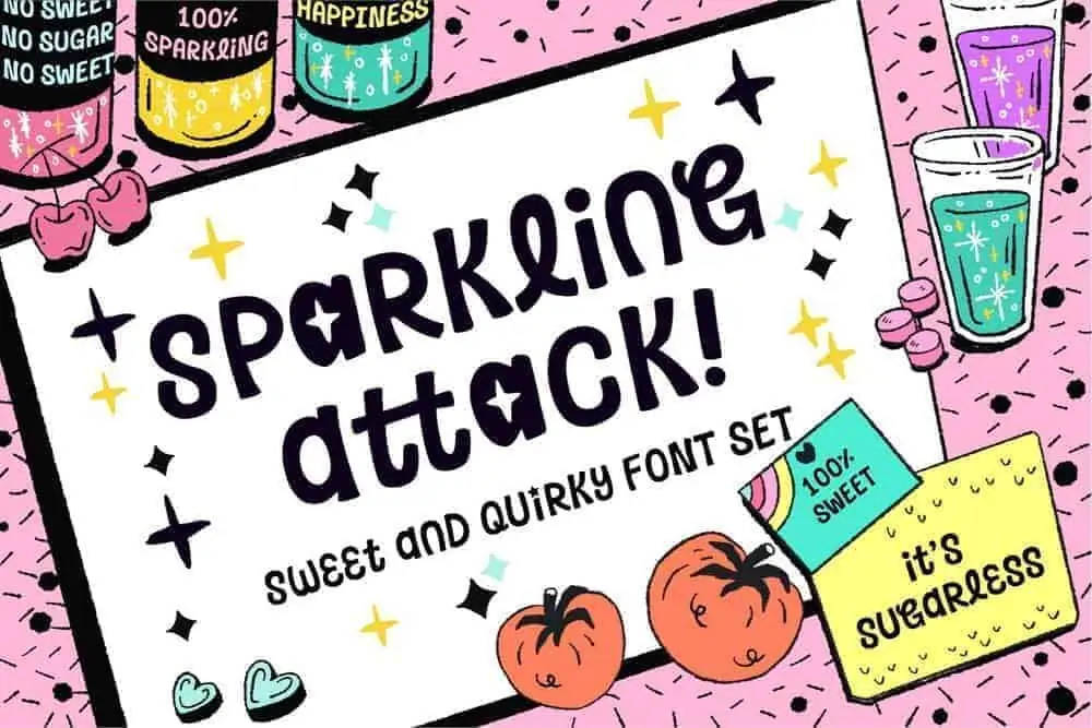 Sparkling Attack Font 1