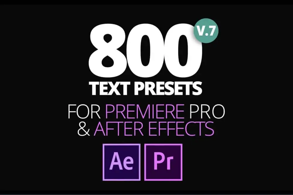 800 Text Presets cho Premiere Pro
