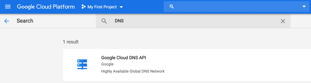 Google cloud DNS API