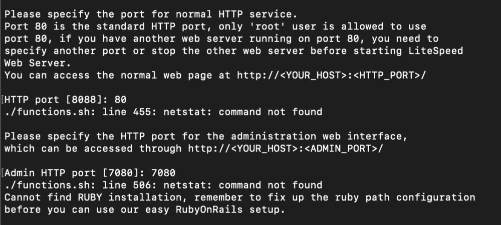 Cài đặt lightspeed web server free starter 10