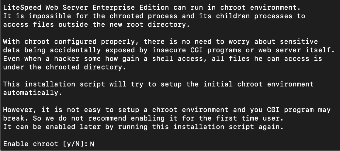 Cài đặt lightspeed web server free starter 12