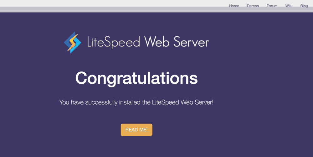 Cài đặt lightspeed web server free starter 22