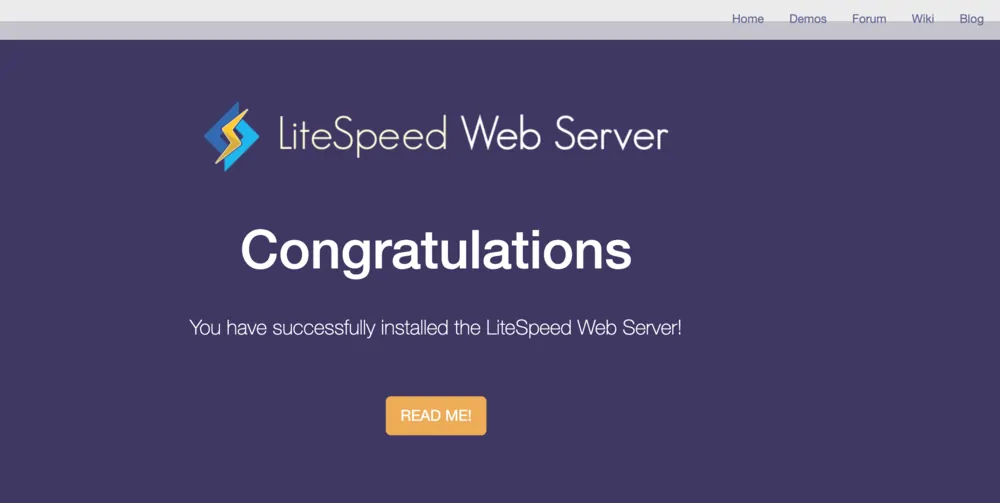 Cài đặt lightspeed web server free starter 22