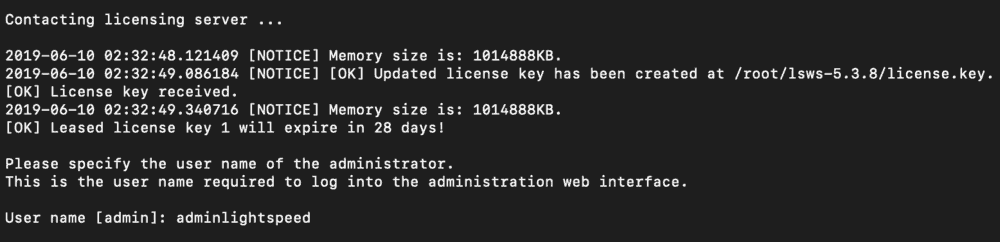 Cài đặt lightspeed web server free starter 5