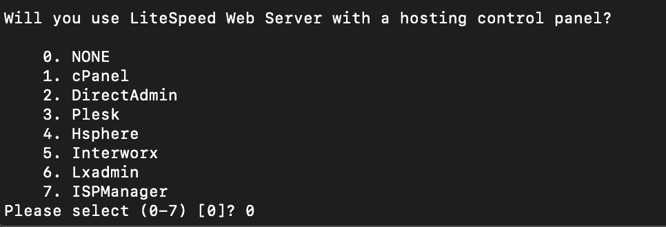 Cài đặt lightspeed web server free starter 8