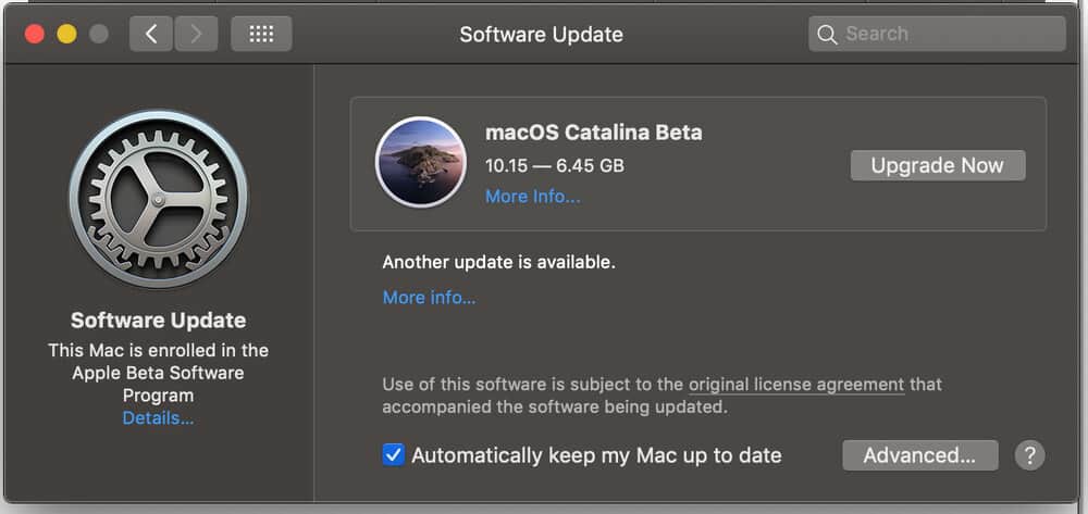 bản cập nhật macOS 10.15