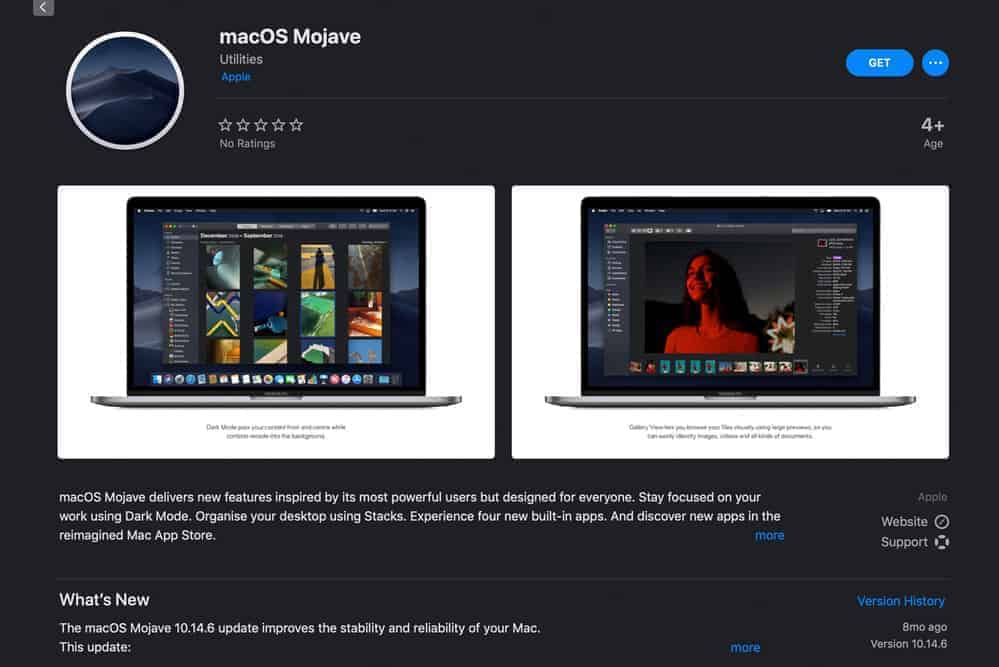 bộ cài macOS Mojave